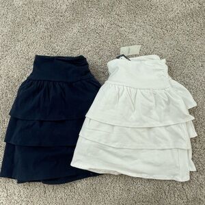 Hollister Blue and White Tiered Mini Skirt Set